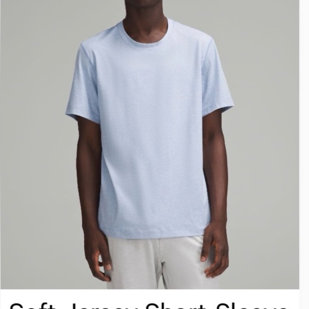 Light Blue Men’s Crewneck Short Sleeve Shirt